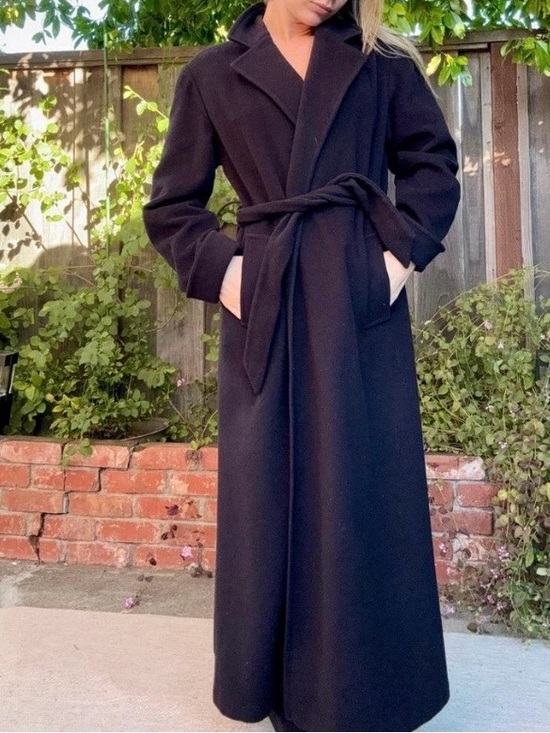 Ports International Jackets & Blazers - Women's Long Black Coat